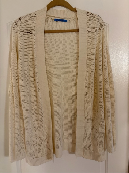 J. McLaughlin Sweaters - J. McLaughlin Cream Open-Weave Lightweight Cardigan- size Medium